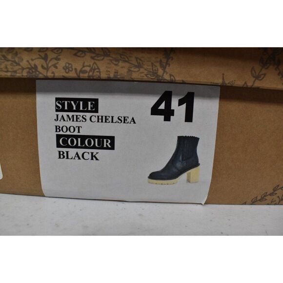 Free People EU 41 US 11 James Black Leather Lugged Heel Chelsea Platform Boot - Picture 9 of 9